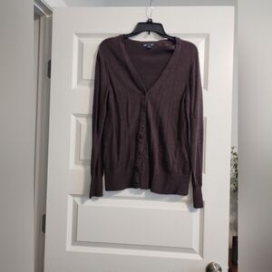 Brown Button-Up Cardigan